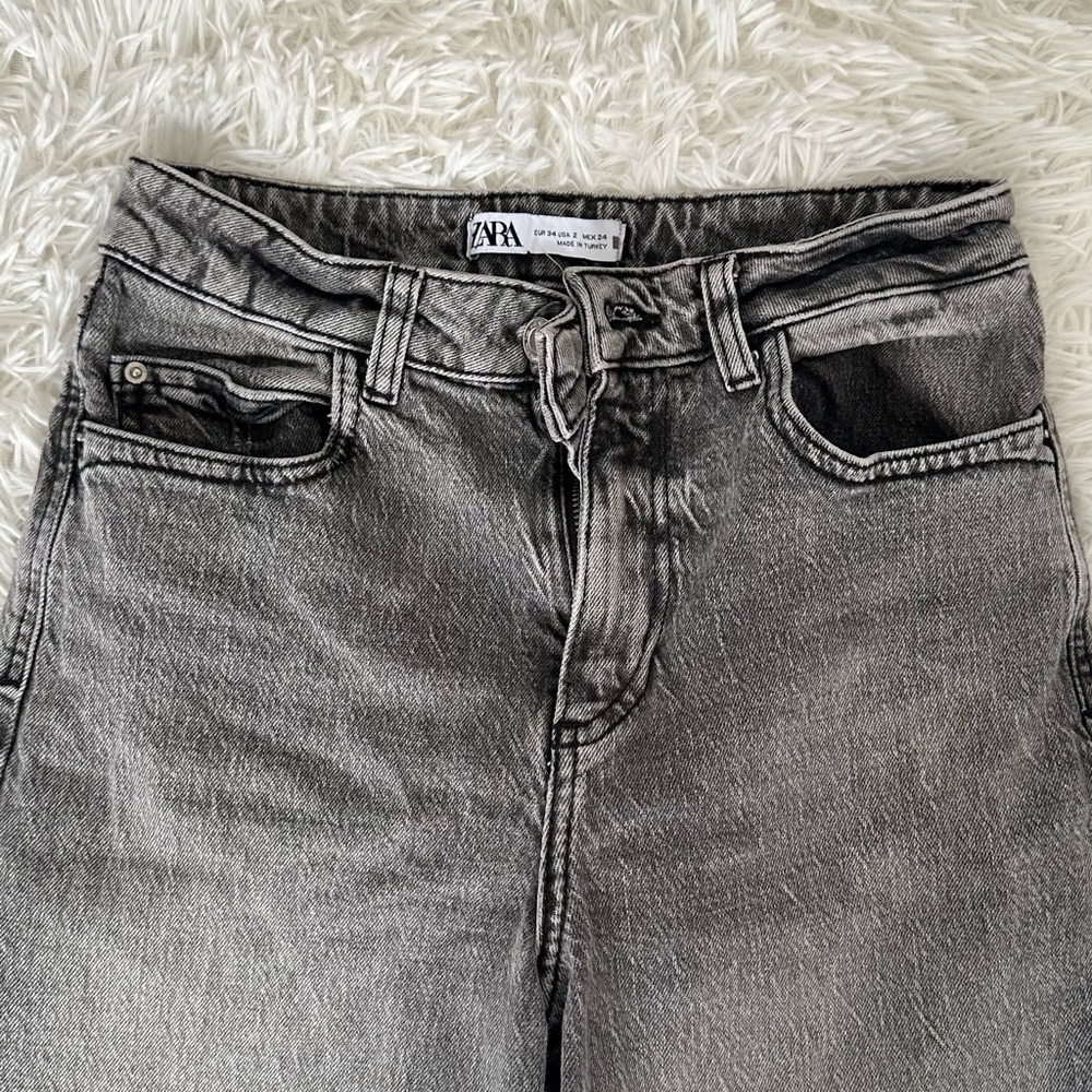 Sold ZARA Grey Wide Leg Jeans